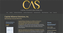 Desktop Screenshot of capitalalliancesolutionsinc.com